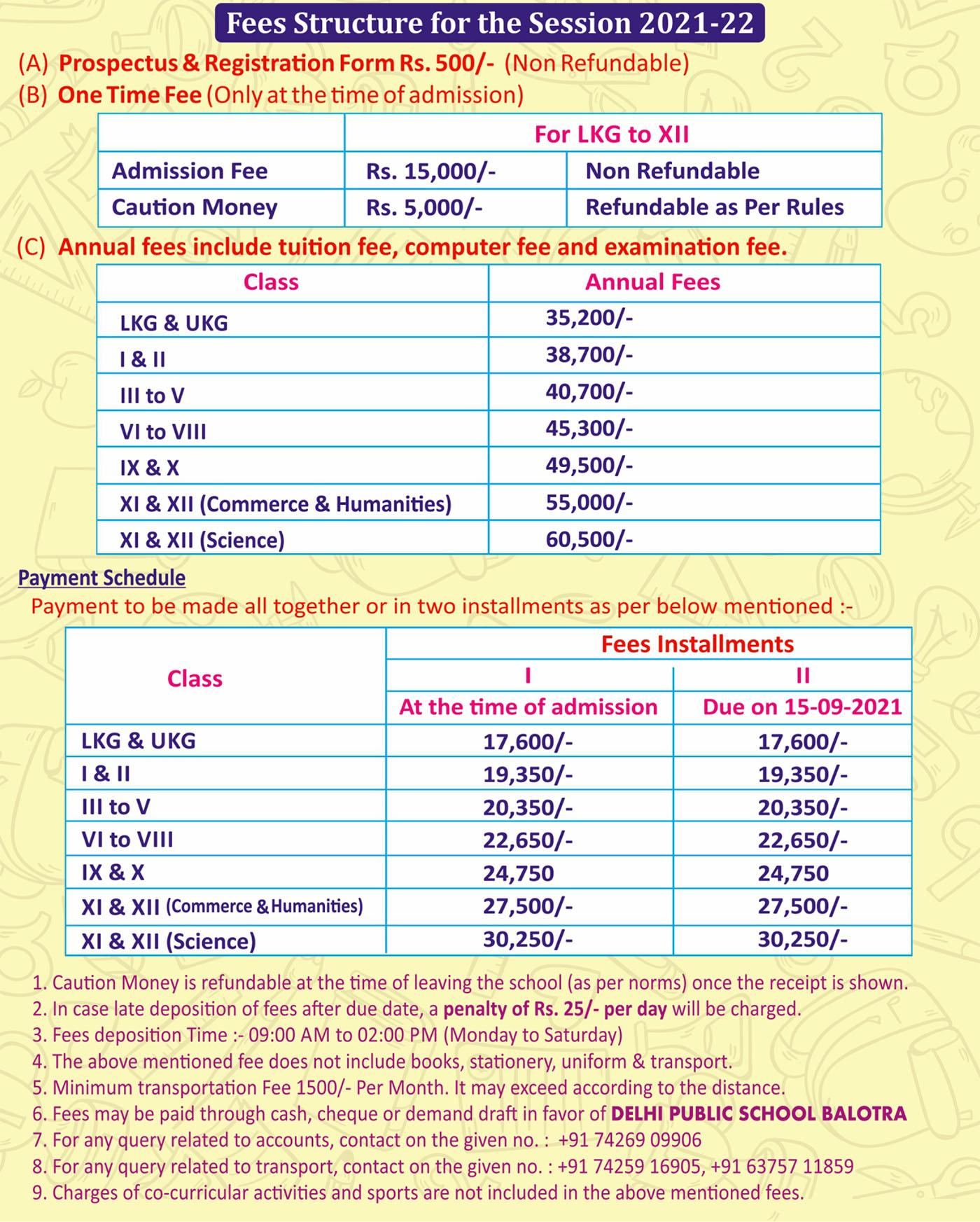 Fee Structure Delhi Public Senior Secodary School Balotra Top 10